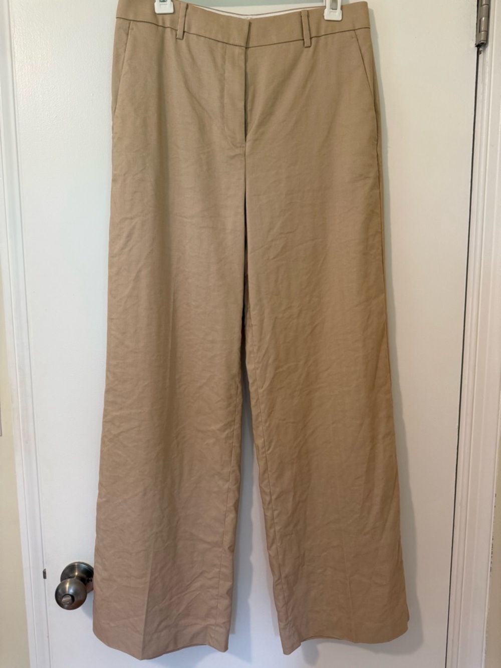 Ann Taylor Beige/Tan Linen Pants - Classic Neutral
